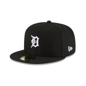 Detroit Tigers 59Fifty Black/White Fitted Cap